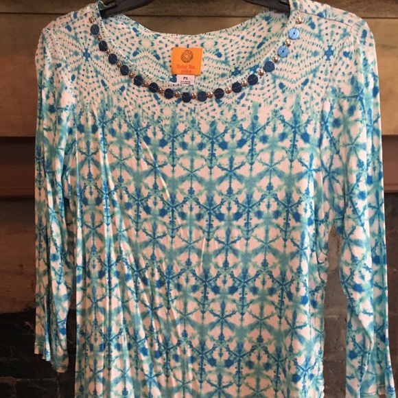 Ruby Rd. Turquoise Shirt Small - Picture 1 of 4